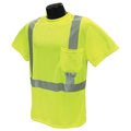 Radwear Safety TShirt, XL, Polyester, Green, Short Sleeve, Pullover Closure ST11-2PGS-XL